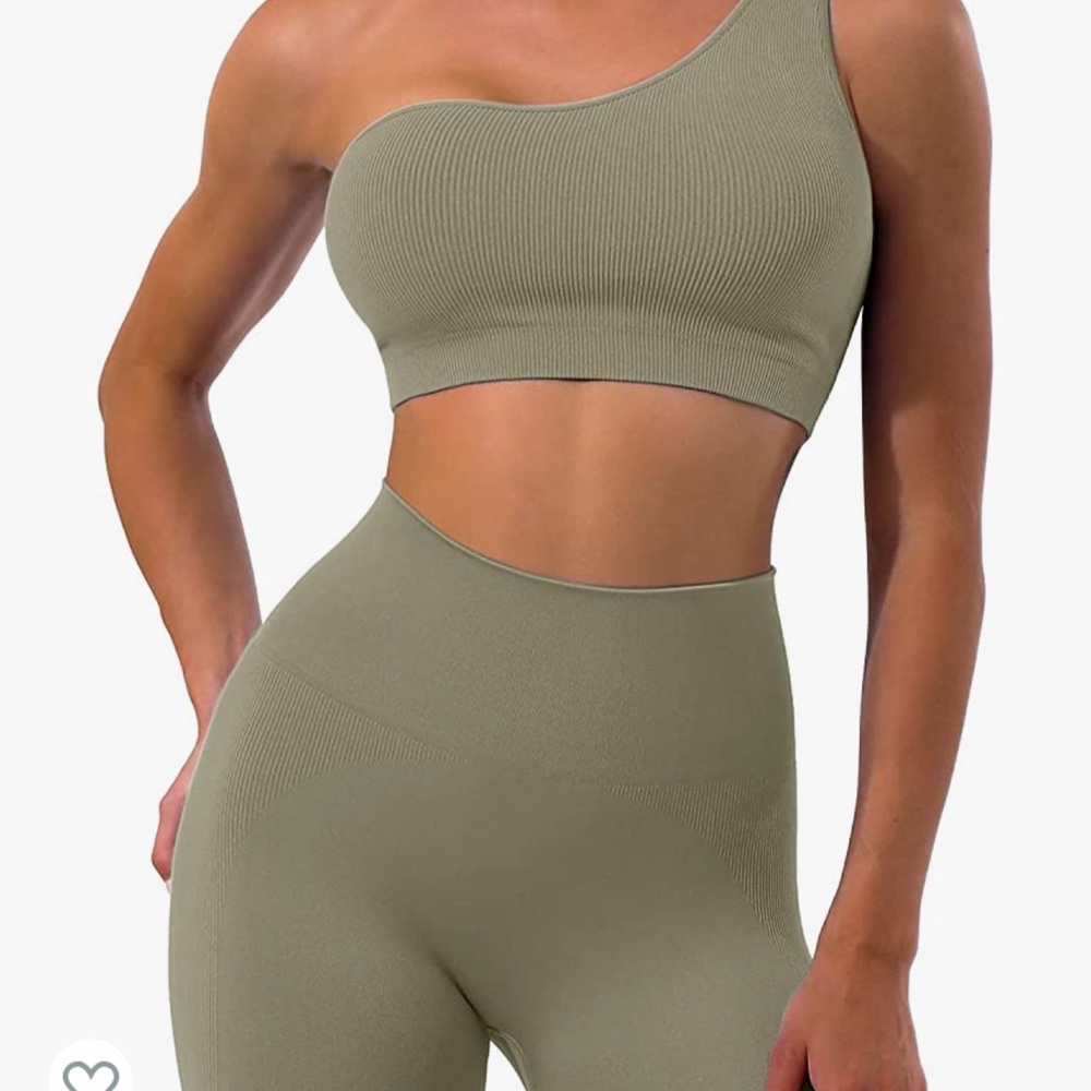 Army green workout set